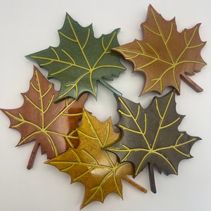 Decorative Fall Leaves, resin leaves, fall leaf coasters, custom resin coasters, fall home decor, purpose home studio